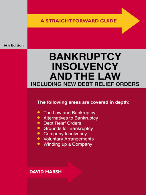Title details for A Straightforward Guide to Bankruptcy, Insolvency and the Law by David Marsh - Available